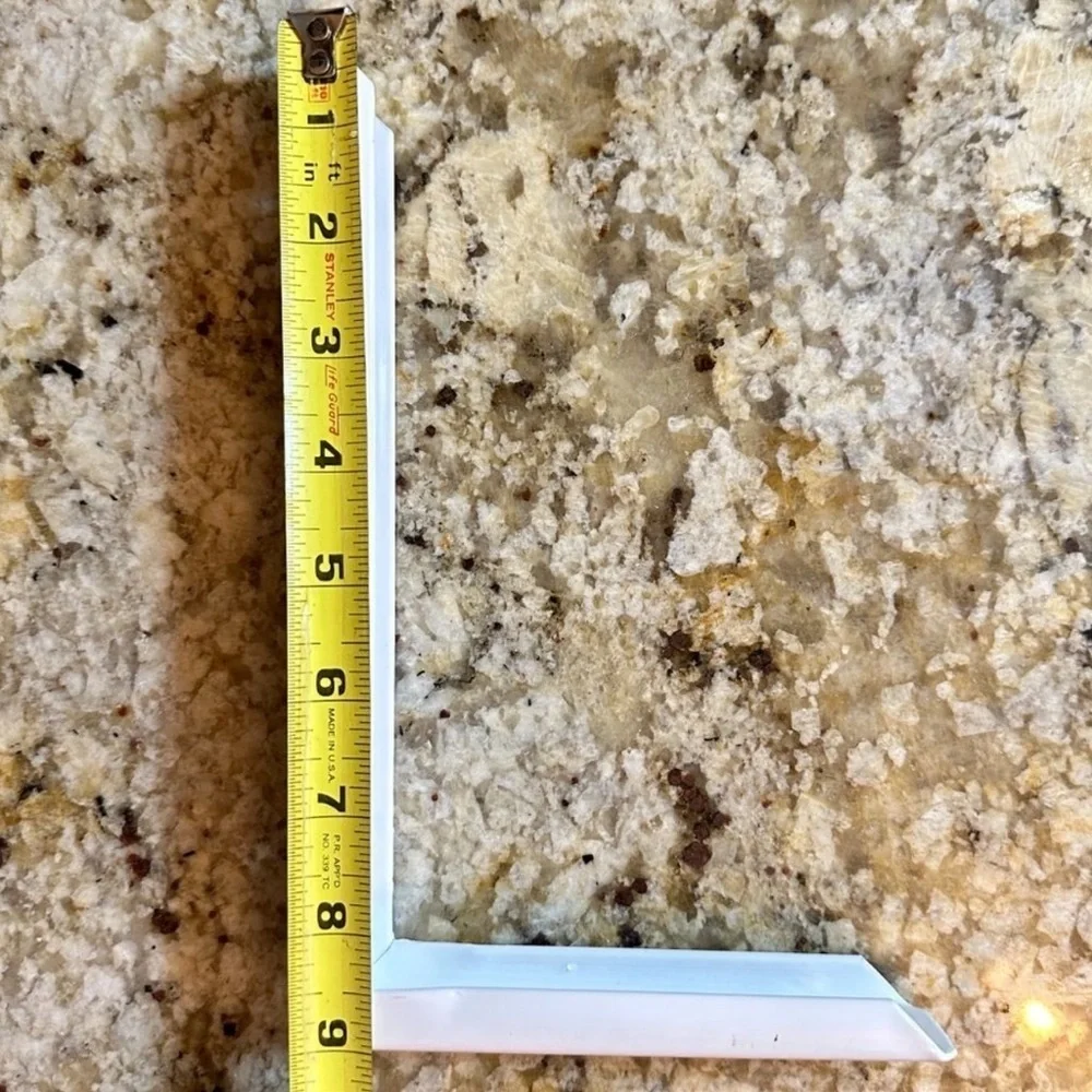 2ct White Designer Steel Shelf Brackets